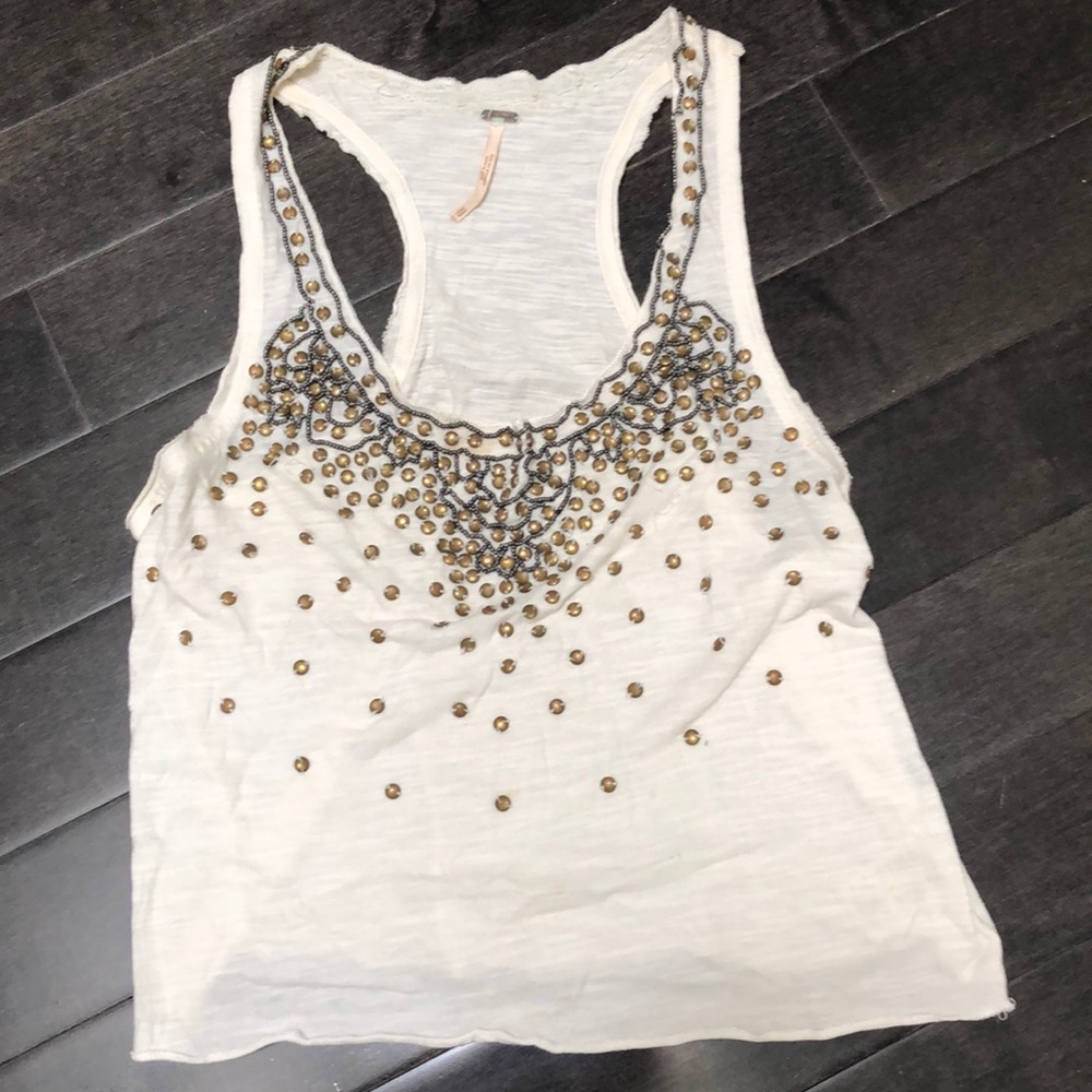 Free People top, beaded, size xs